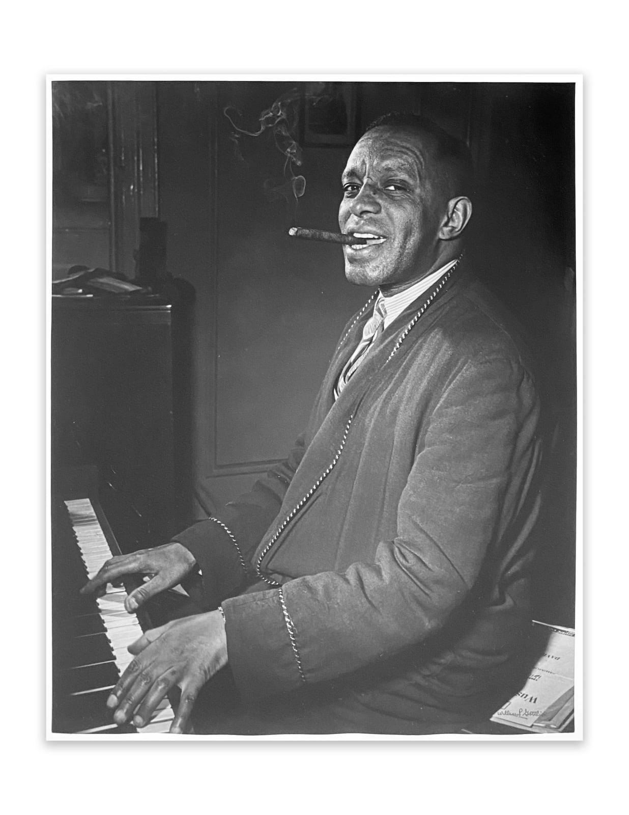 William Gottlieb, Willie "The Lion" Smith in his apartment, Manhattan, New York, 1946