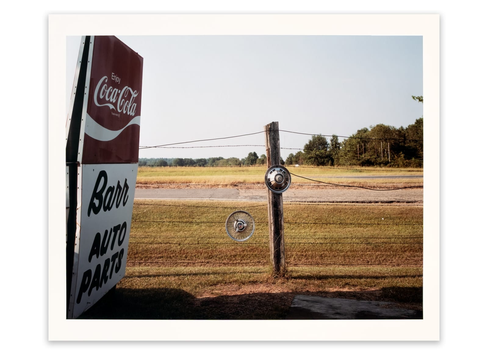 William Christenberry, Signs and Hubcaps, near Tuscaloosa, Alabama, 1990
