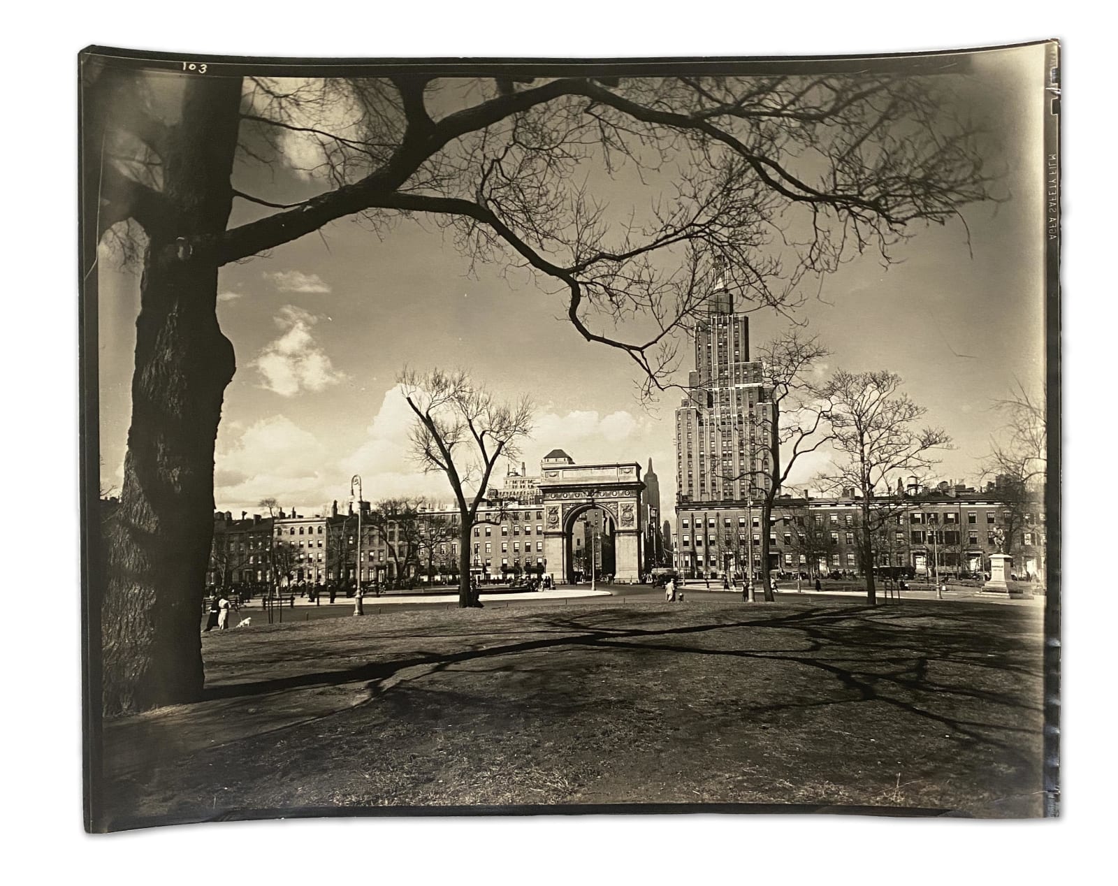 Berenice Abbott, GREENWICH VILLAGE: Washington Square, Looking North, Manhattan, April 16, 1936