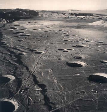 Emmet Gowin, Subsidence Craters and the Yucca Fault, Northern End of Yucca Flat, Nevada Test Site, 1996