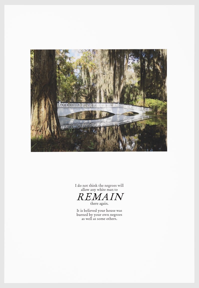 Keris Salmon, Remain, from the portfolio, "We Have Made These Lands What They Are: The Architecture of Slavery", 2016