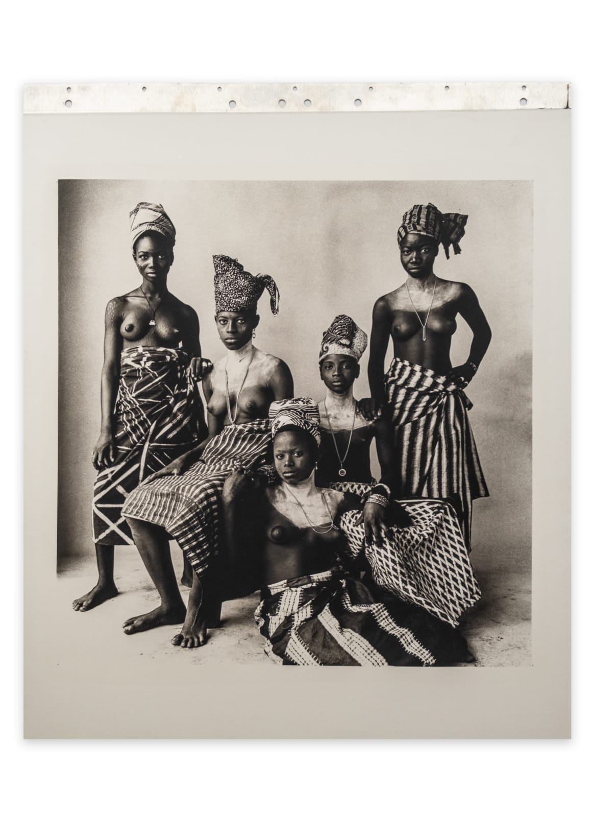 Irving Penn, Five Dahomey Girls, Two Standing, 1967