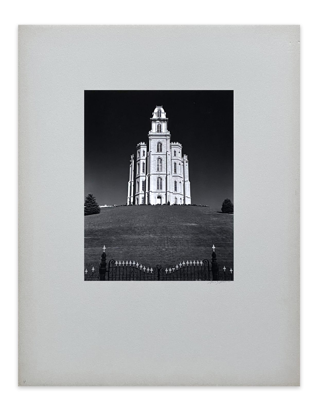 Ansel Adams, Mormon Temple, Manti, Utah, From Portfolio One: Twelve Photographic prints by Ansel Adams, 1948