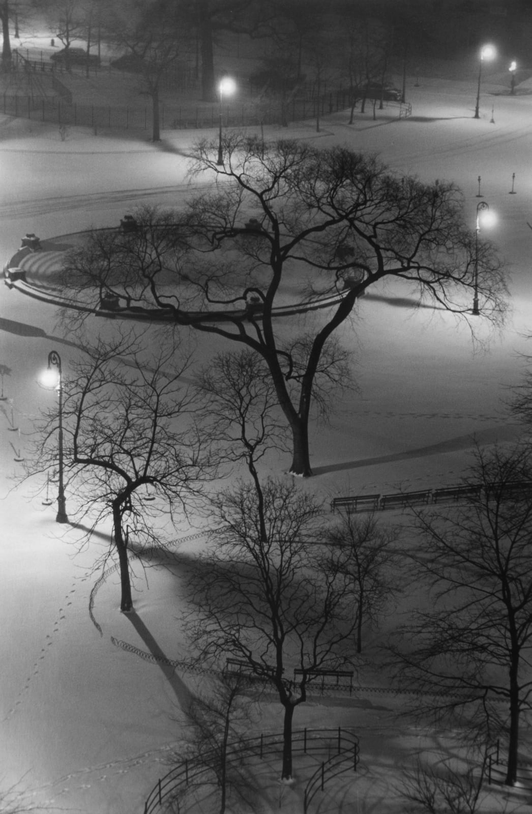André Kertész, Washington Square at Night, 1954