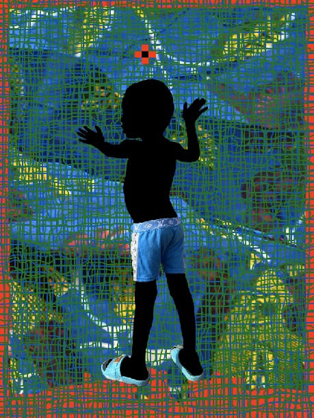 Saïdou Dicko, Le bleu d’Yves Saint Laurent, T feuilles jaunes, 2019