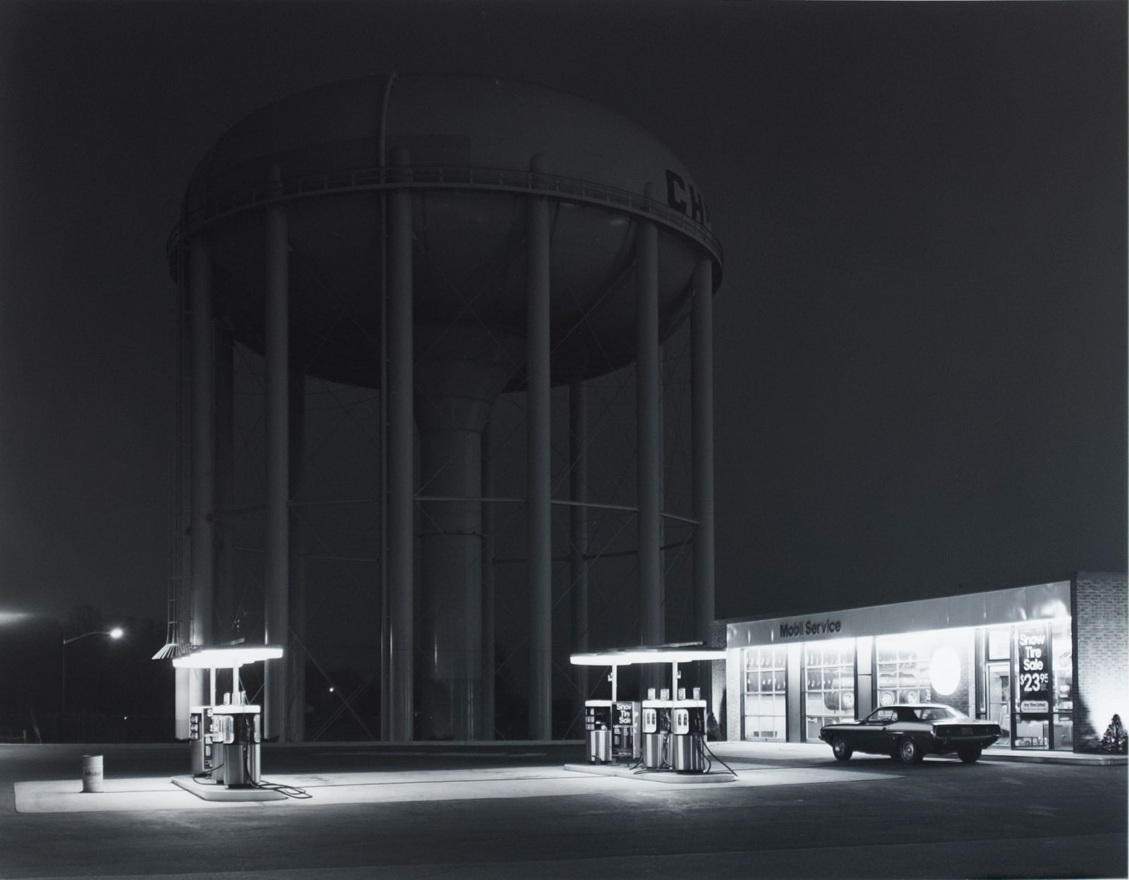 George Tice, Petit's Mobil Station, Cherry Hill, N.J., 1974