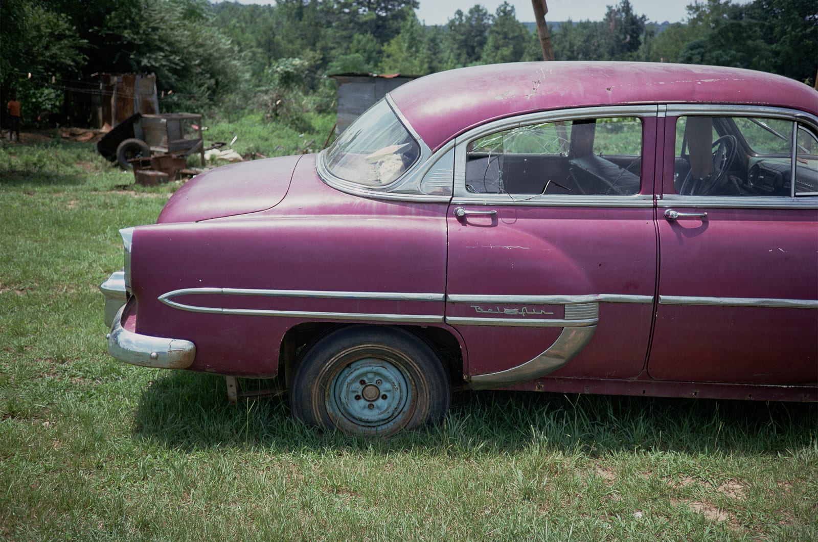 William Christenberry, Magenta Car, Havana, Alabama, 1976
