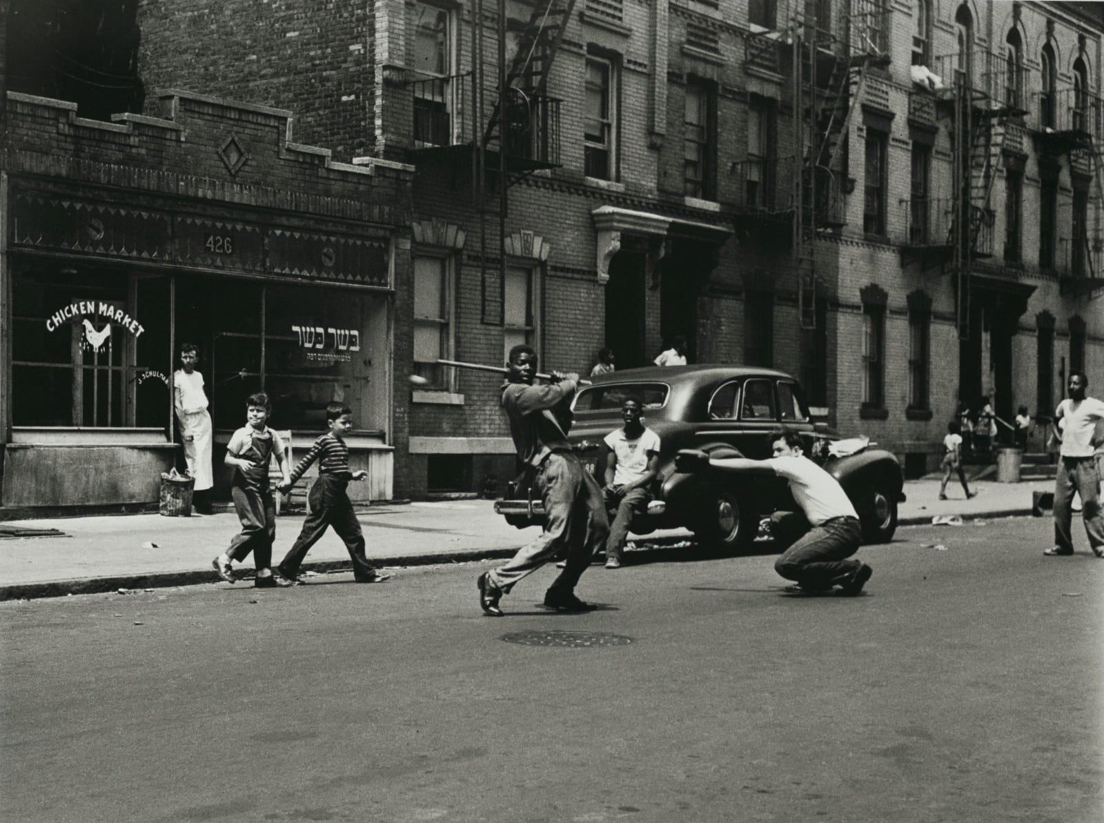 Arthur Leipzig, Stickball, 1950