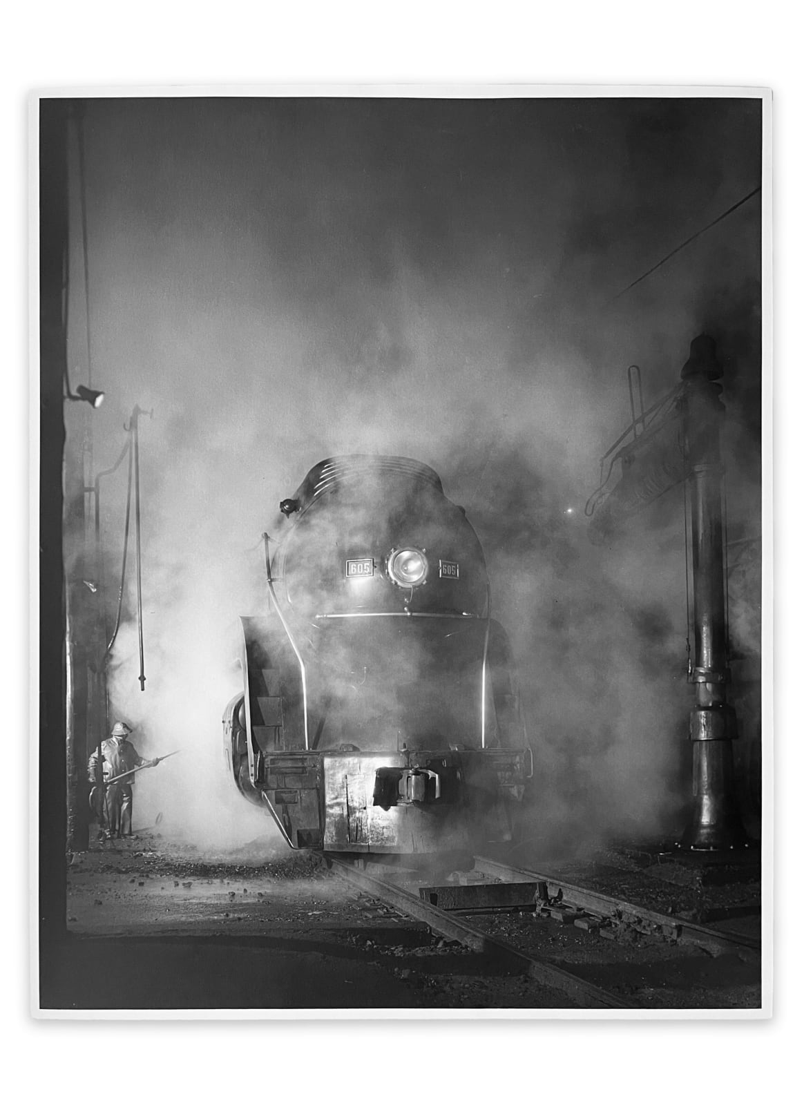 O. Winston Link, Washing J Class Locomotive No. 605, Shaffers Crossing Yards, Roanoke, Virginia, 1955