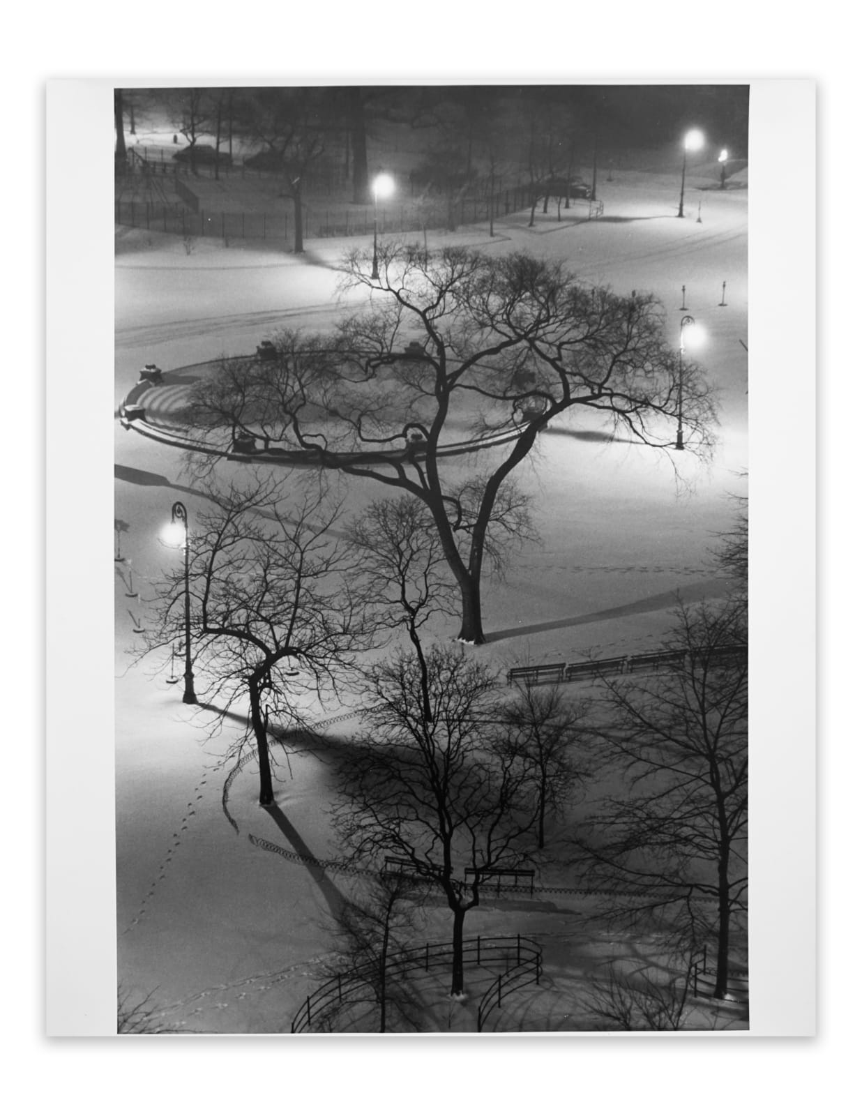 André Kertész, Washington Square Park at Night, 1954