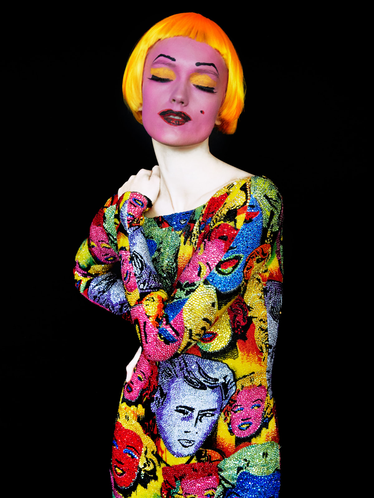 Erik Madigan Heck, Painted Marilyn Monroe, Without A Face, 2018