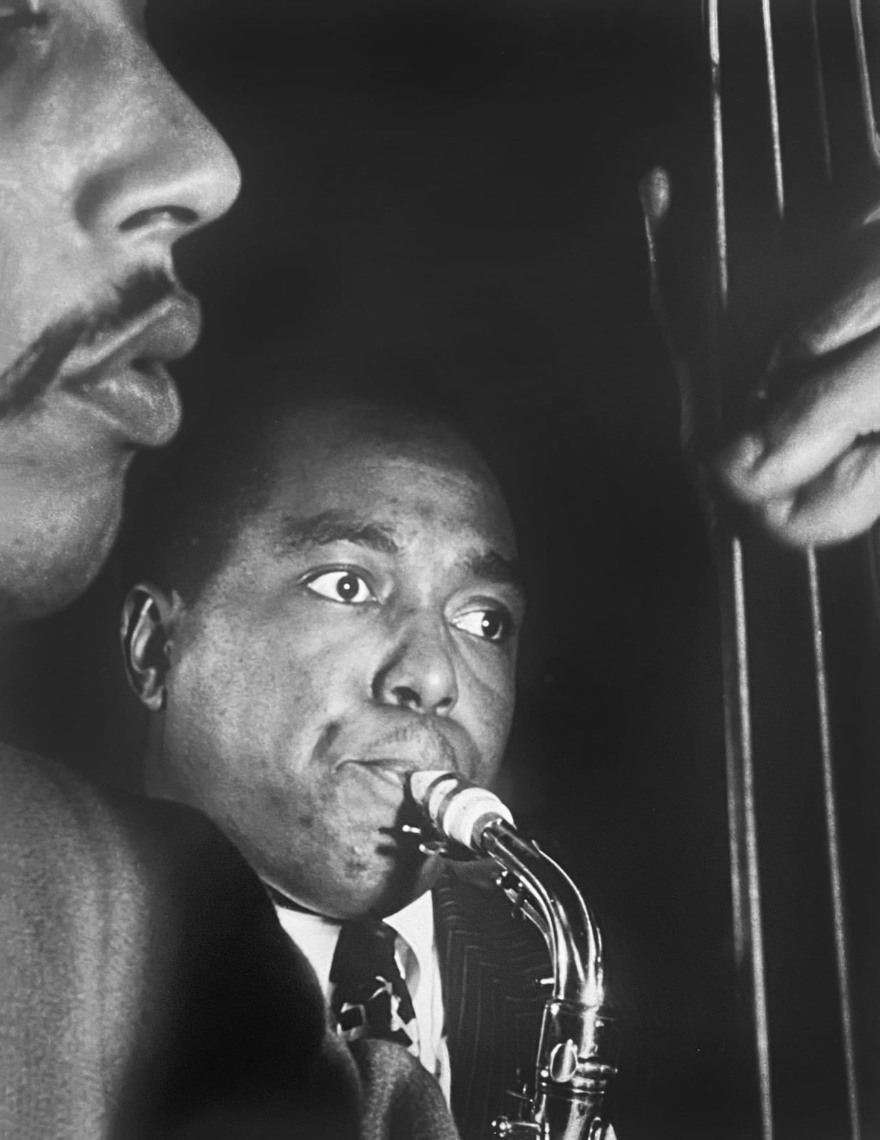 William Gottlieb, Charlie Parker with Tommy Potter (close up), 1947