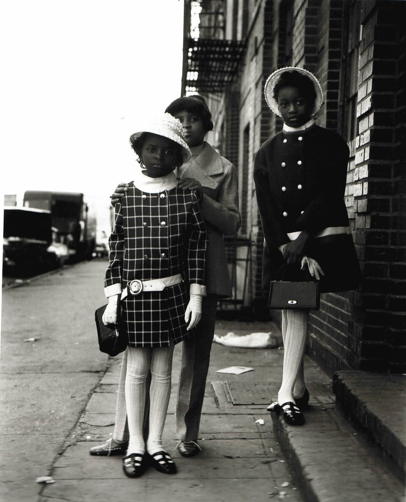 Bruce Davidson, Untitled, East 110th Street (Three Girls in Ester Bonnets), 1966