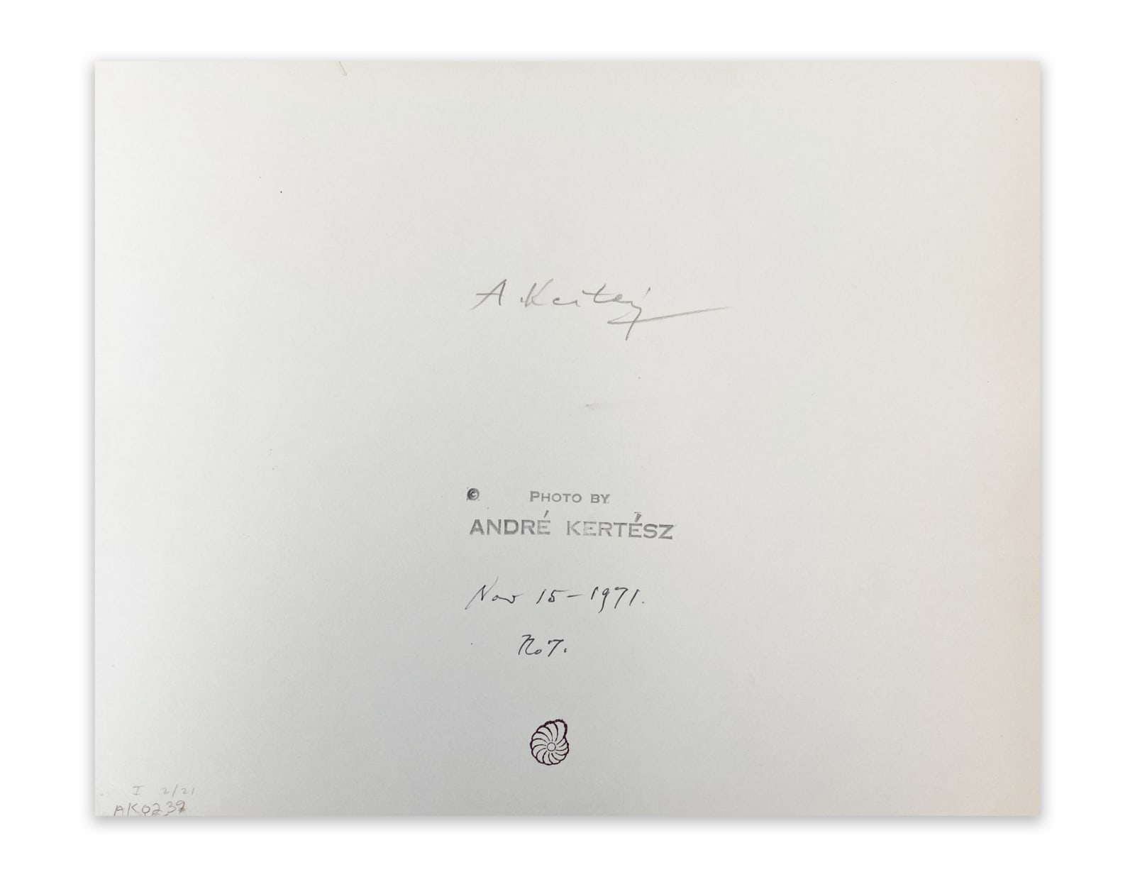André Kertész, No. 7, 1971