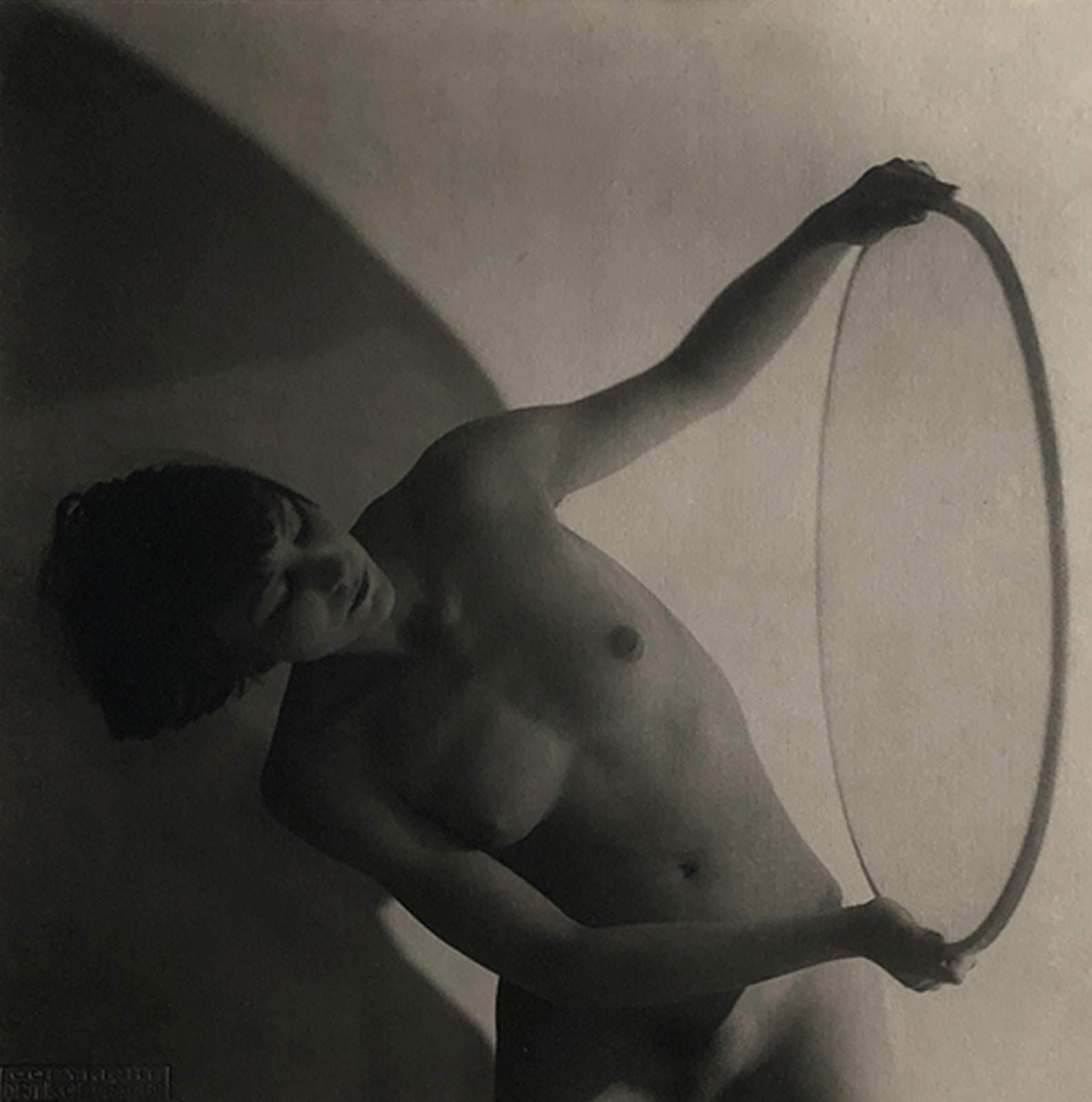 Frantisek Drtikol, Untitled (nude with ring), 1927