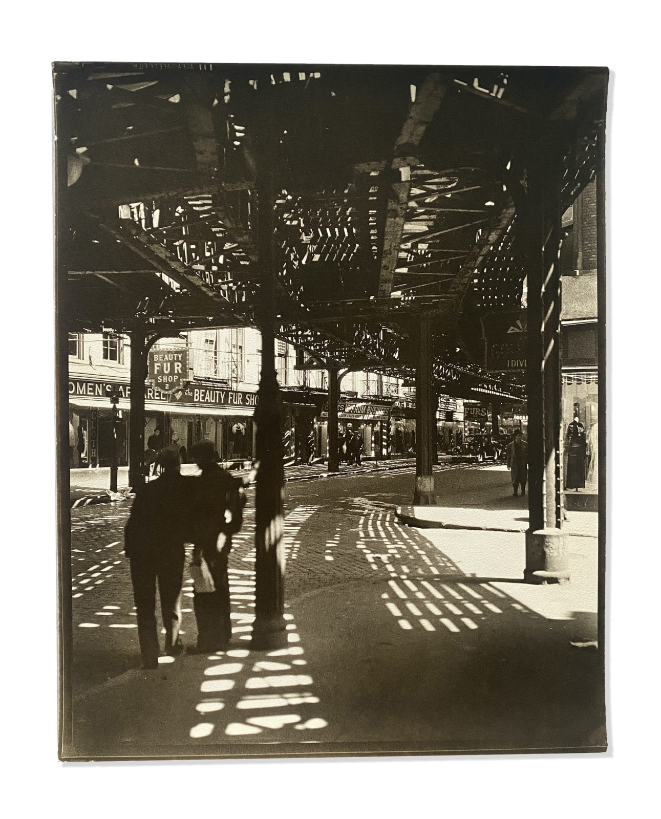 Berenice Abbott, EL, 2nd and 3rd Avenue Lines, Bowery and Division Street Manhattan, 1936