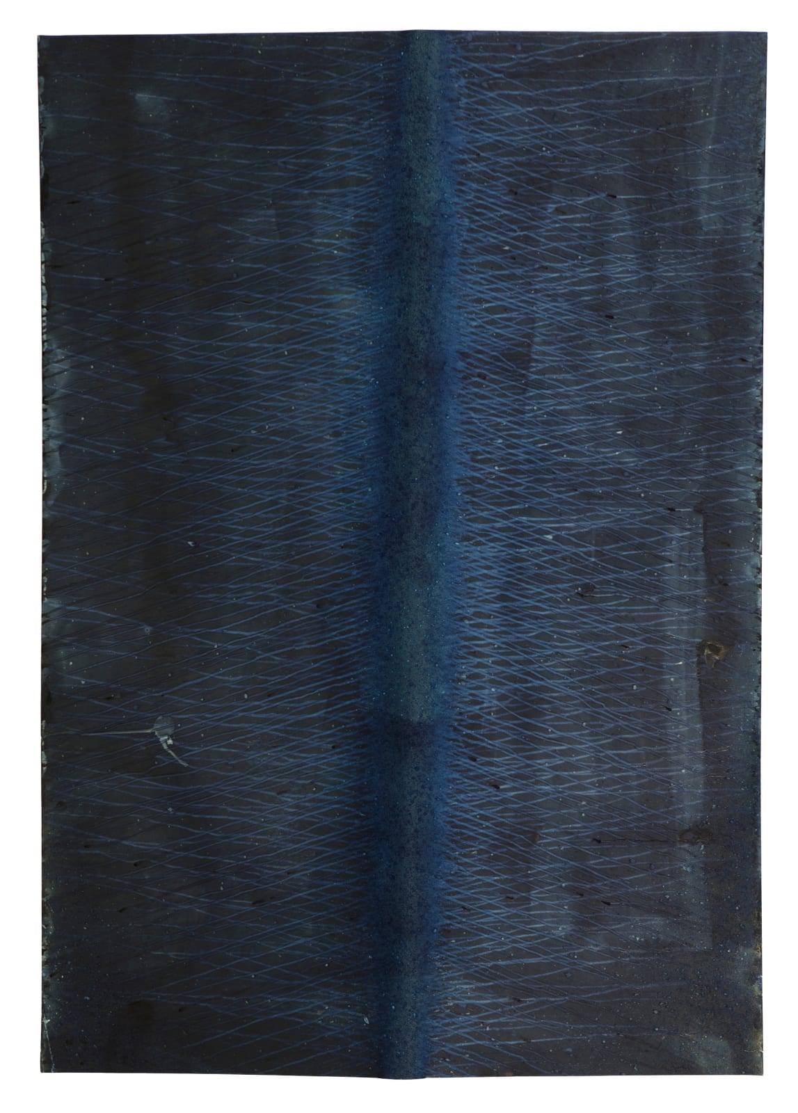 Meghann Riepenhoff, Ecotone #273 (Bainbridge Island, WA 01.06.18 & 01.12.17, Draped, Two Storms, Rainfall and Sun Shower with Hail), 2017-2018