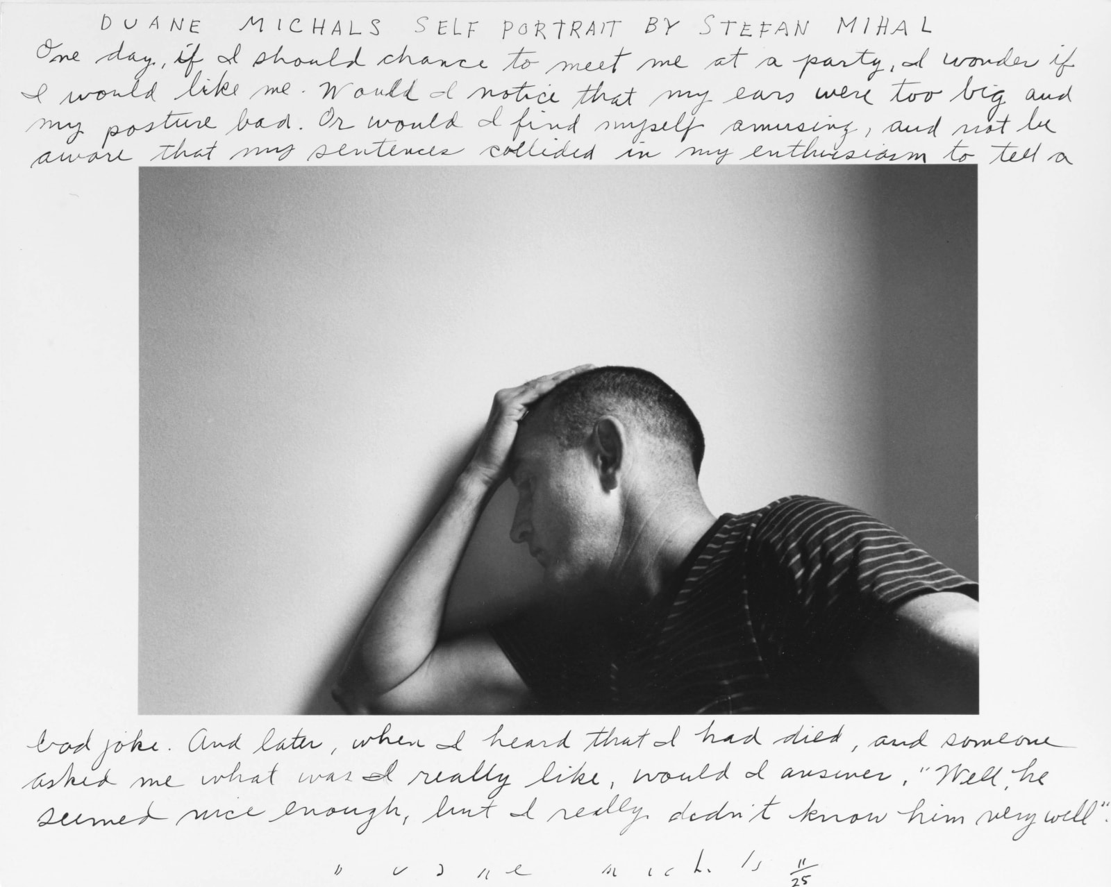 Duane Michals, Self-portrait by Stefan Mihal, 1970s