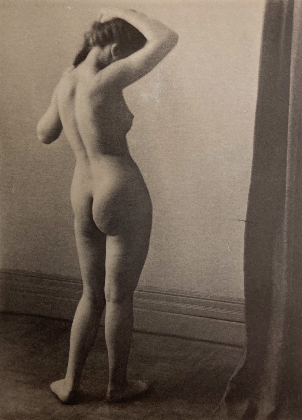 Paul Outerbridge, Jr., Standing Figure (Nude Standing with Drape), 1922