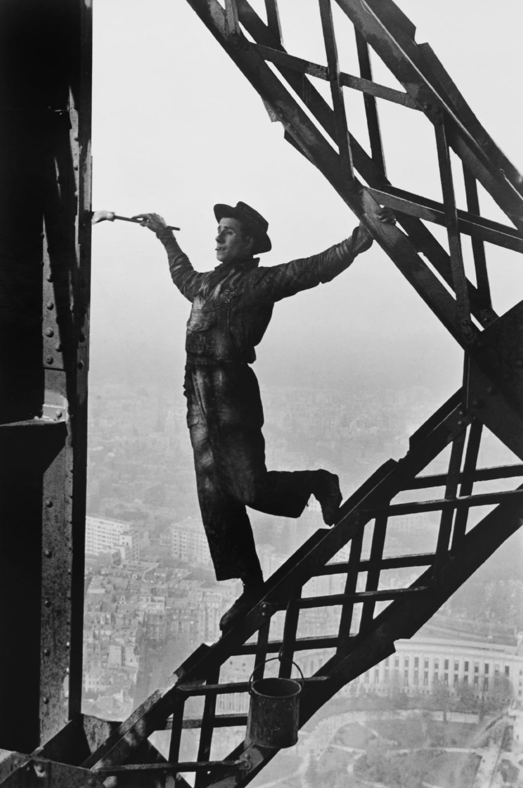 Marc Riboud, The painter of the Eiffel Tower, Paris, 1953