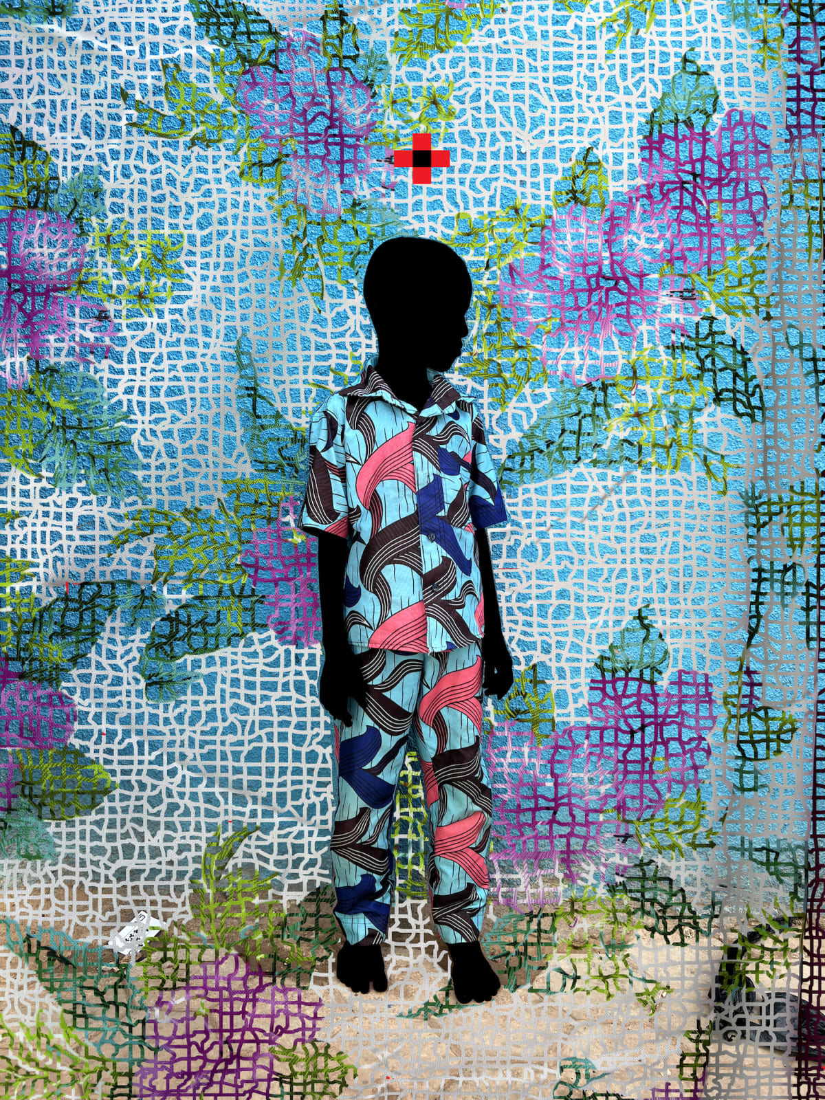 Saïdou Dicko, The blue prince, Plastic T LUANDA-VIOLET, 2022