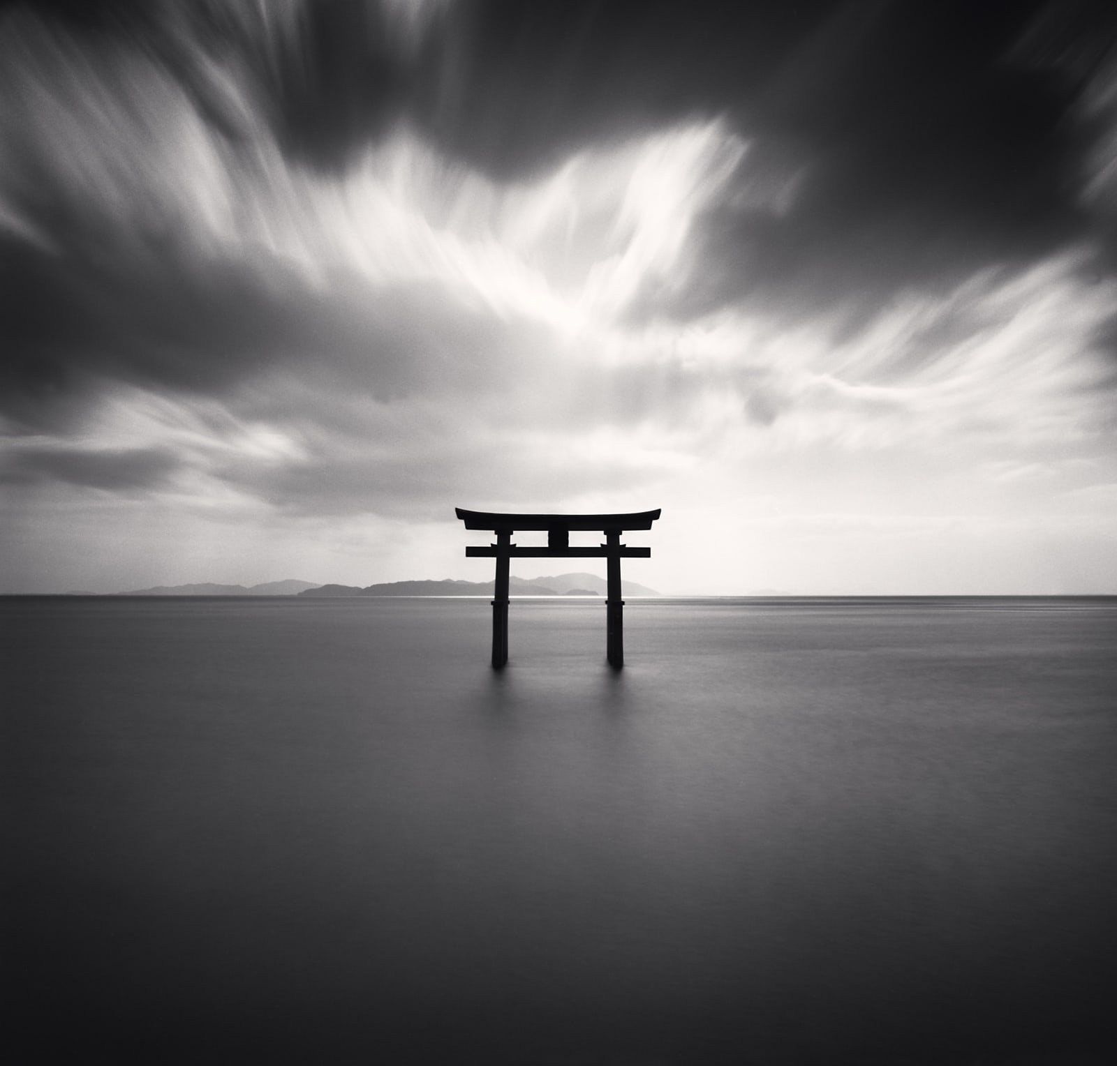 Michael Kenna, Torii, Study 2, Takaishima, Biwa Lake, Honshu, Japan, 2007