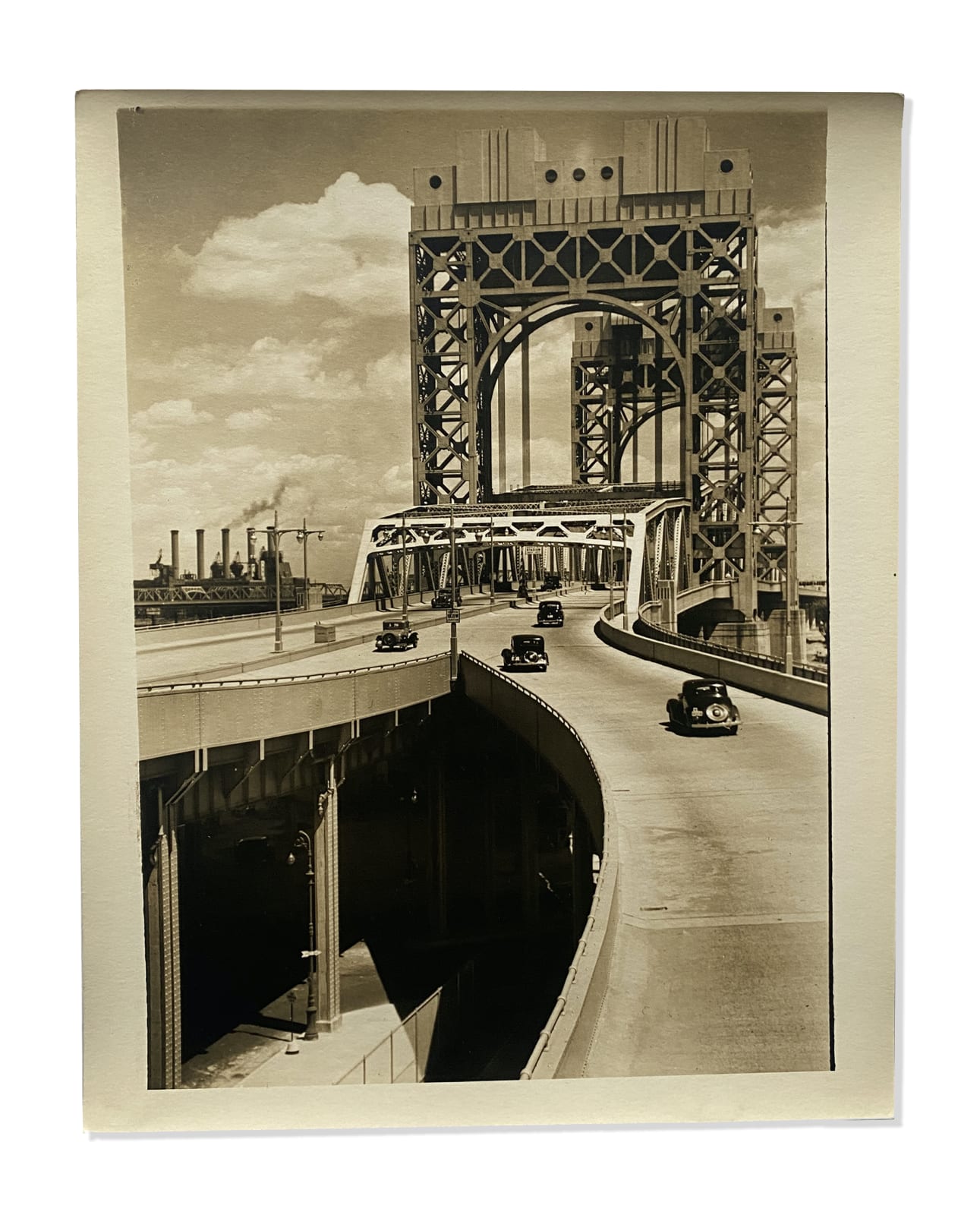 Berenice Abbott, NORTH OF 59TH: Tri-Borough Bridge: East 125th Street Approach, Manhattan; June 29, 1937
