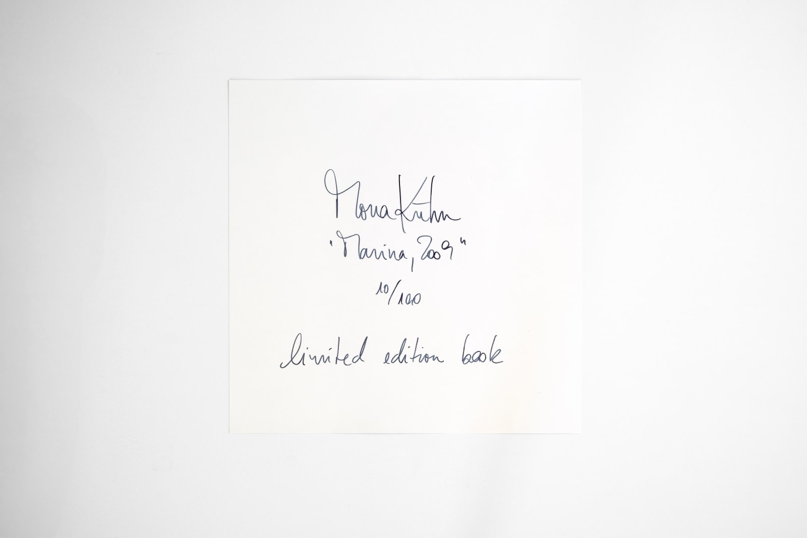 Mona Kuhn, Mona Kuhn Limited edition Native Monograph with signed pint, 2009