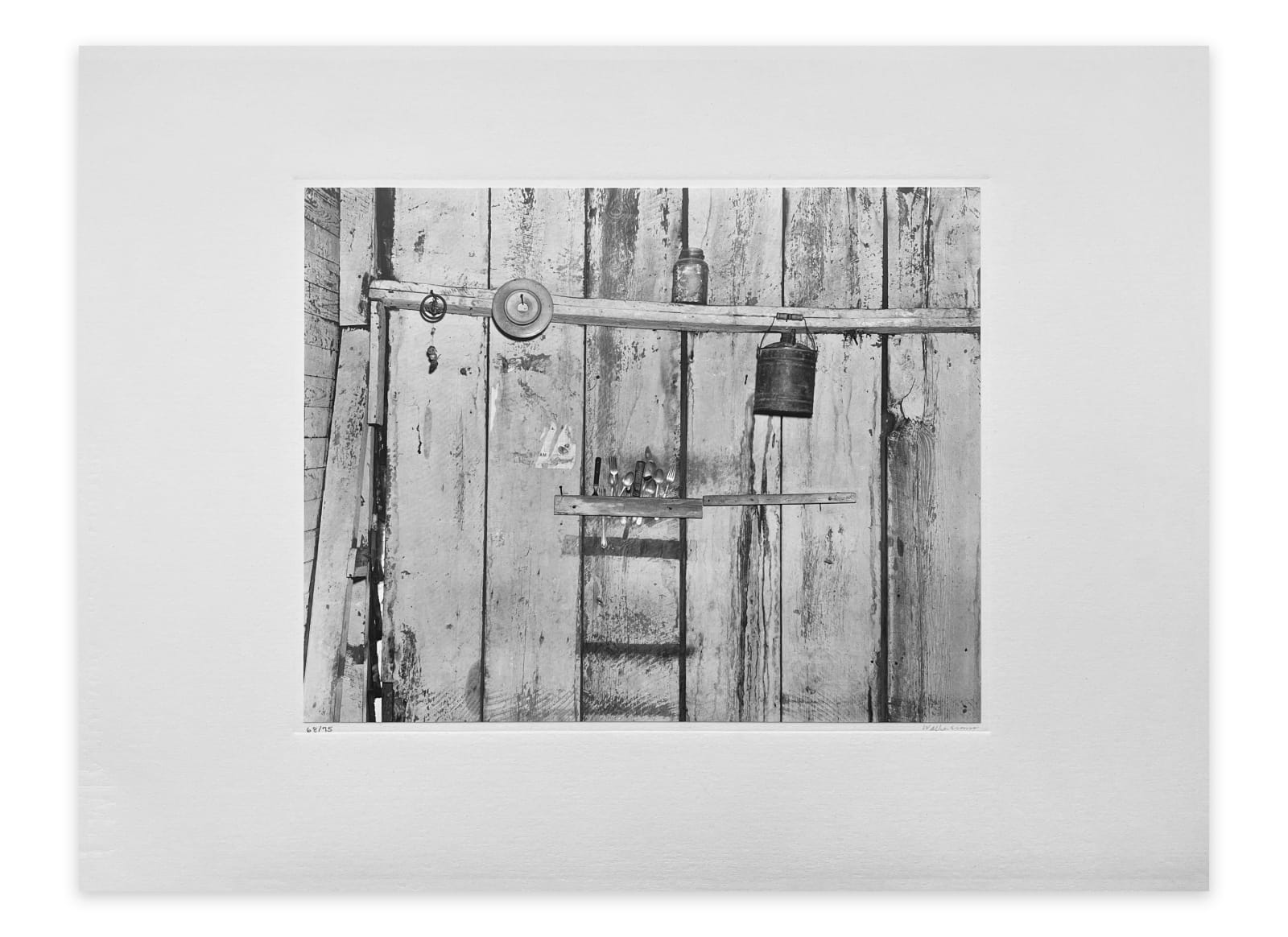 Walker Evans, Kitchen Wall, Alabama Farmstead, 1936, From the Full Walker Evans: Selected Photographs Portfolio, 1974