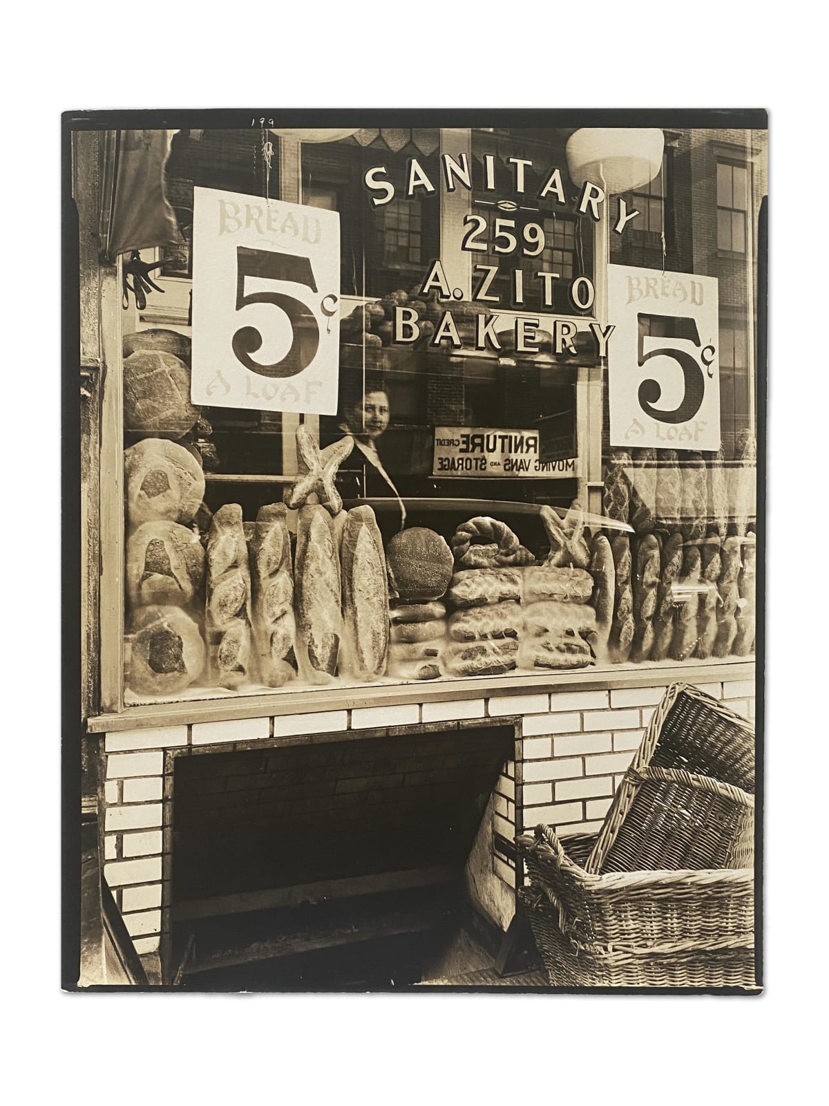Berenice Abbott, GREENWICH VILLAGE: Bread Store, 259 Bleecker Street, Manhattan, February 3, 1937