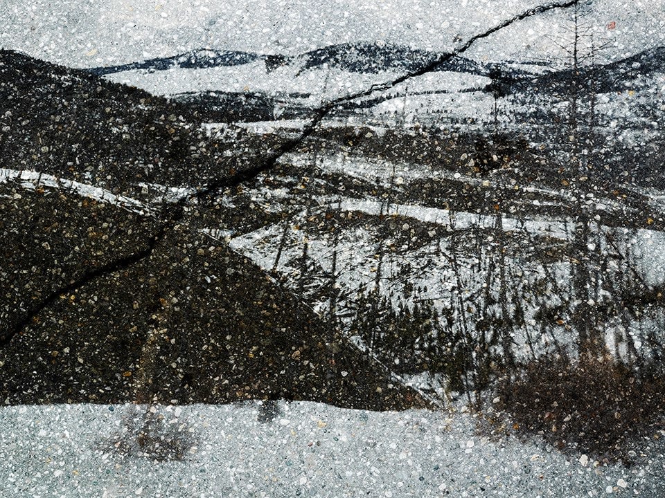 Abelardo Morell, Tent-Camera Image on Ground View of Garnet Hill, Yellowstone National Park, Wyoming, 2013