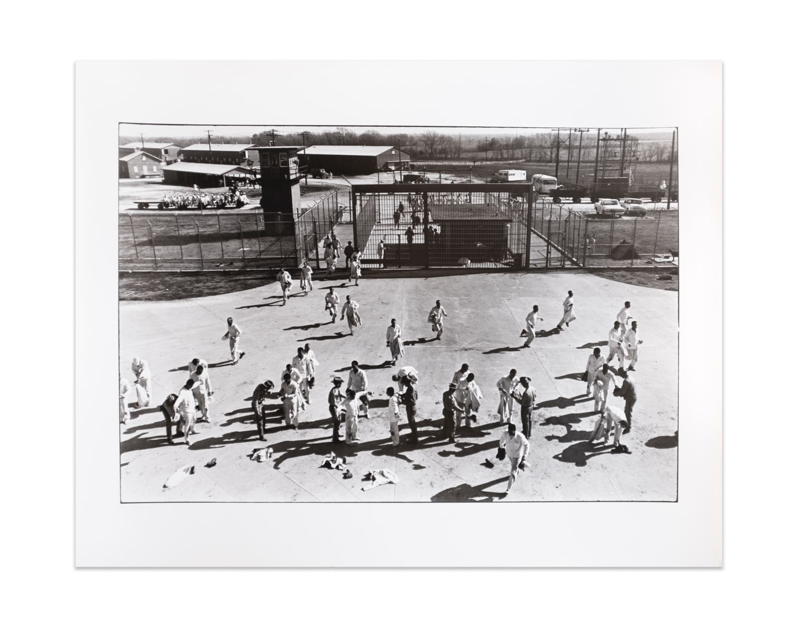 Danny Lyon, Prison Series (Inmates being Searched In Prison Yard), 1968