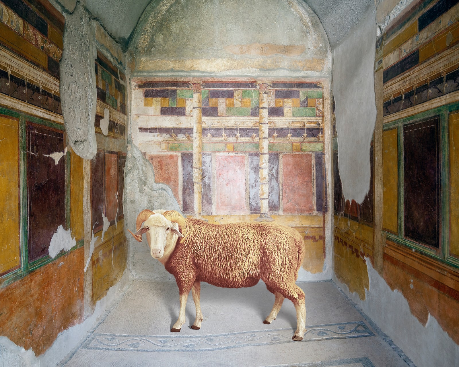 Karen Knorr, The Rescue of Elle and Frisso, House of the Silver Wedding, Pompeii, 2024