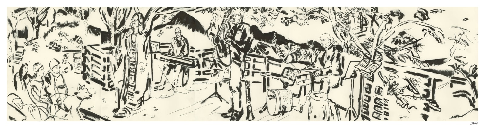 Jaki Doyka, Marlon Martinez, Jacob Schulman, Isaac Wilson, Marcello Carelli, and Mara Kaye at Dan and Clark's House 11.8.24 (Topanga, CA USA), 2024