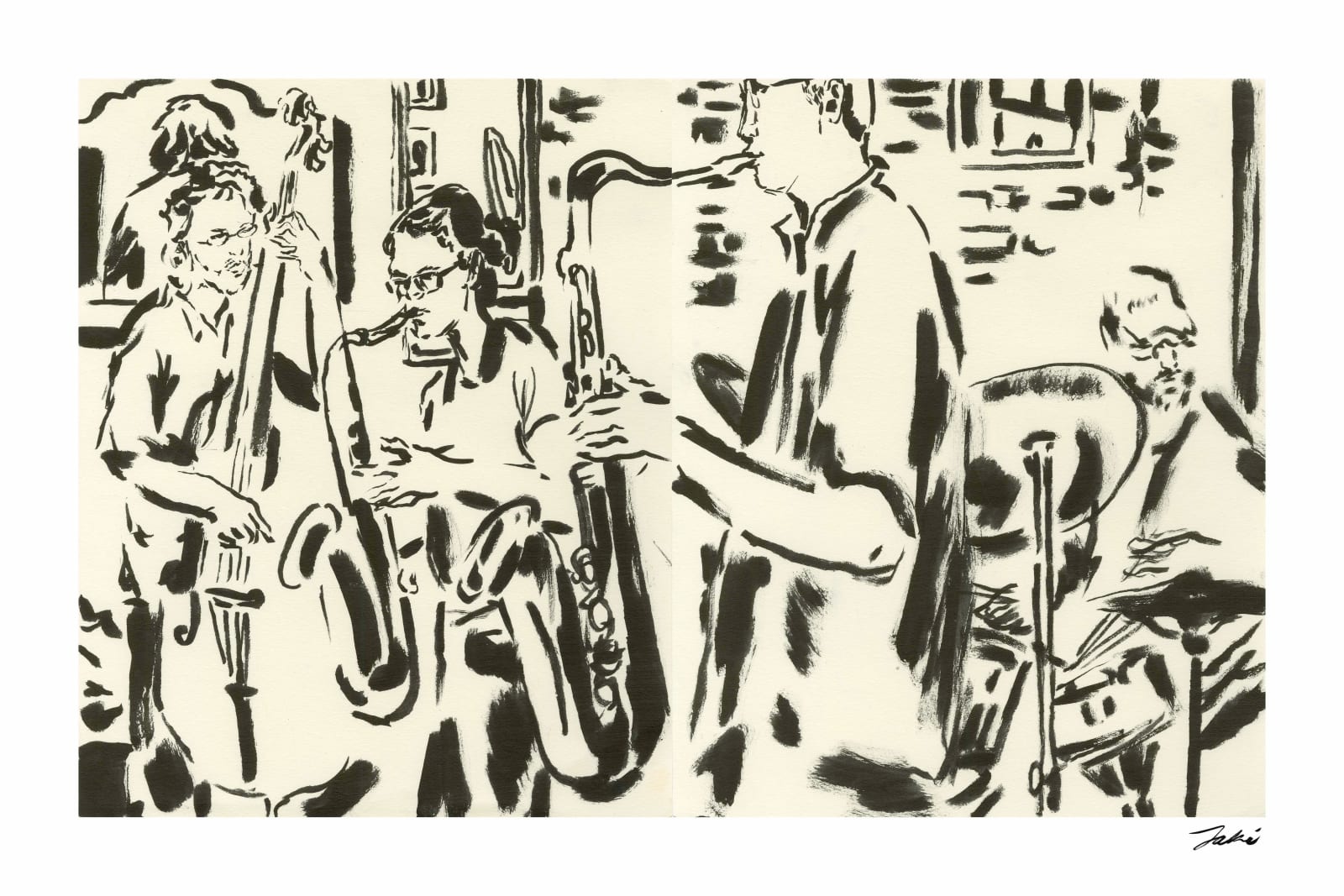 Jaki Doyka, Ben Solomon, Kevin Sun, Dean Torrey, and Kayvon Gordon at Lowlands 7.23.24 (Gowanus, NY USA), 2024