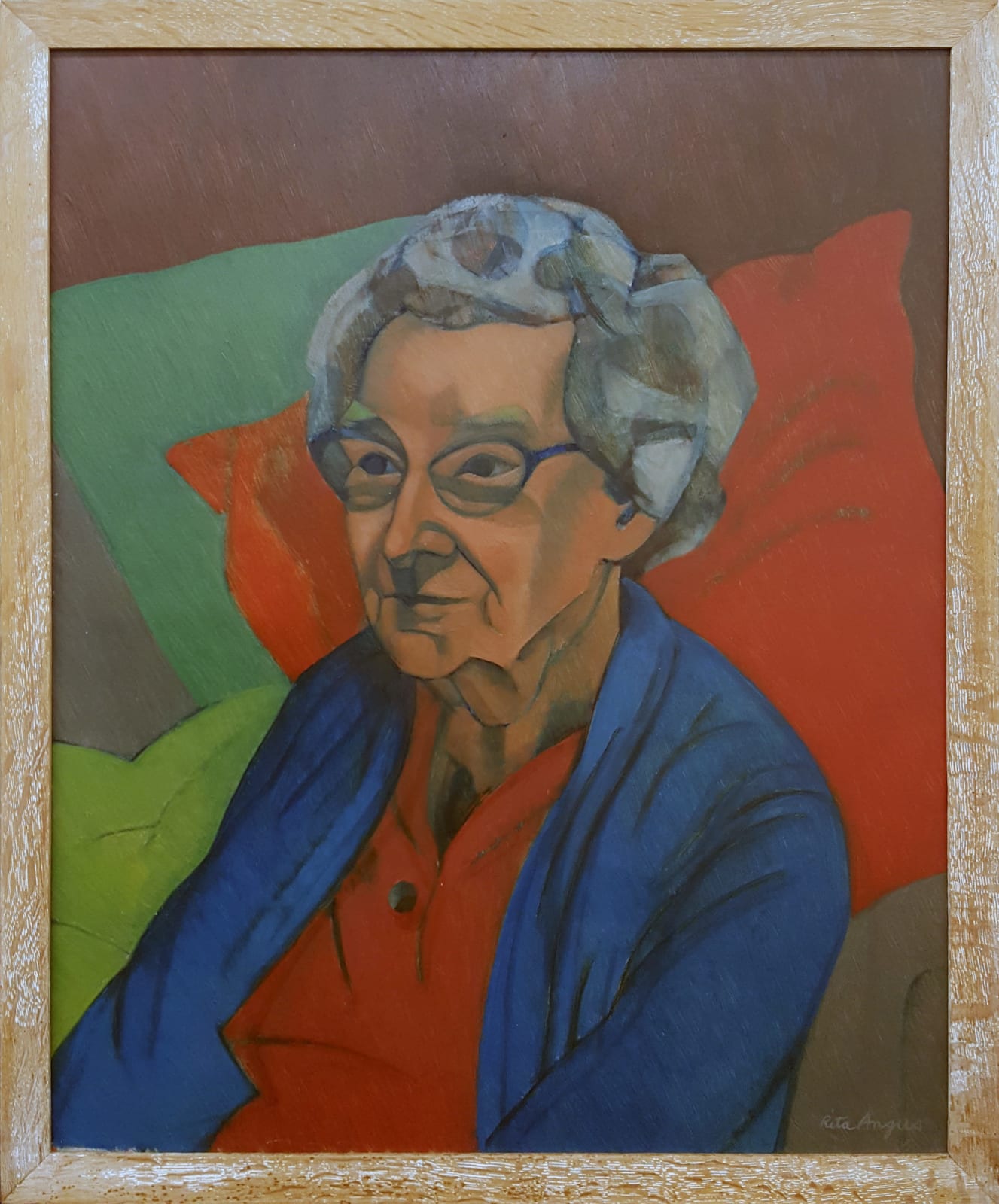 Rita Angus, Mother Watching T.V. Napier, 1969