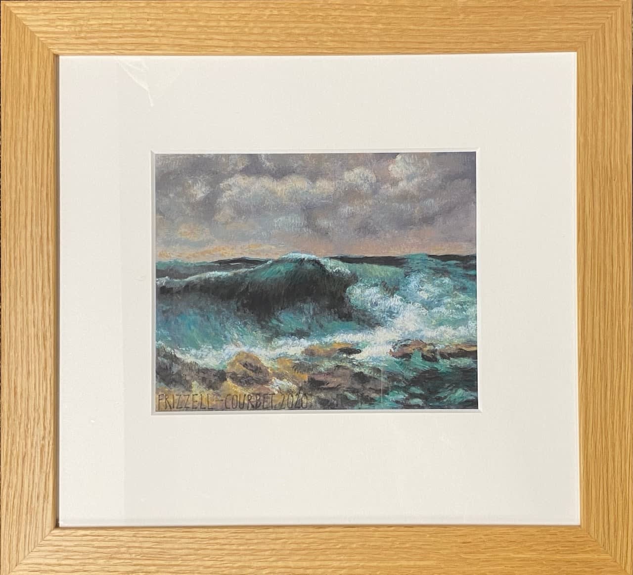 Dick Frizzell, Gustave Courbet's The Wave, 2020