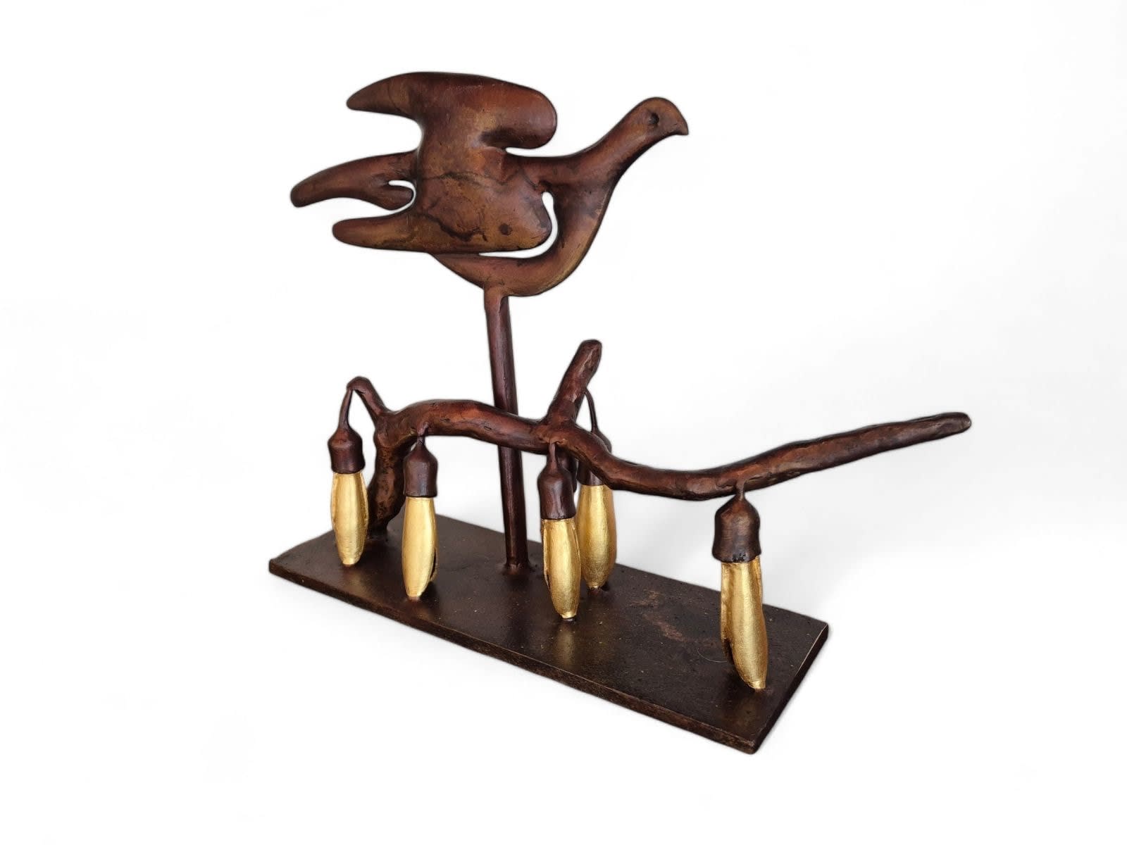 Paul Dibble, Woodpigeon Flies Above a Kōwhai Tree, 2023