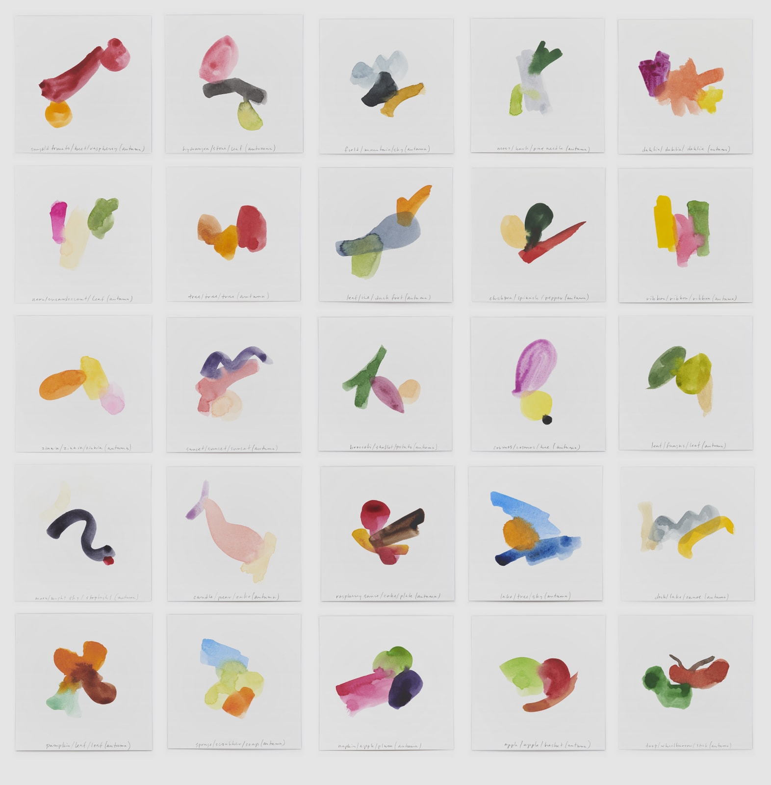 SPENCER FINCH, Color Notes (Autumn) 2019, II, 2020
