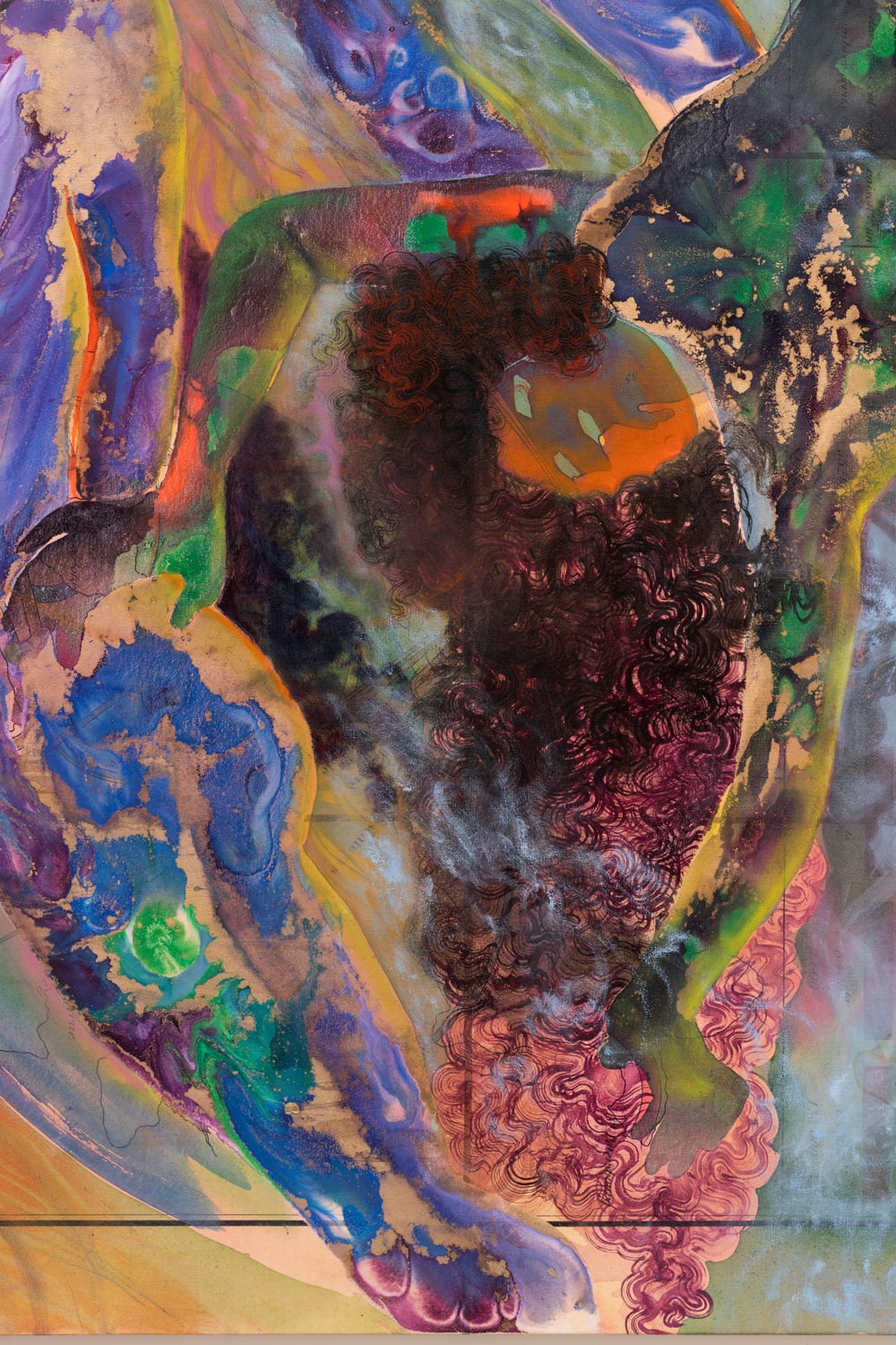 FIRELEI BÁEZ, Black counter gravity (Carte figurative et approximative des quantités de coton en laine importés en Europe en 1858 et 1861), 2022