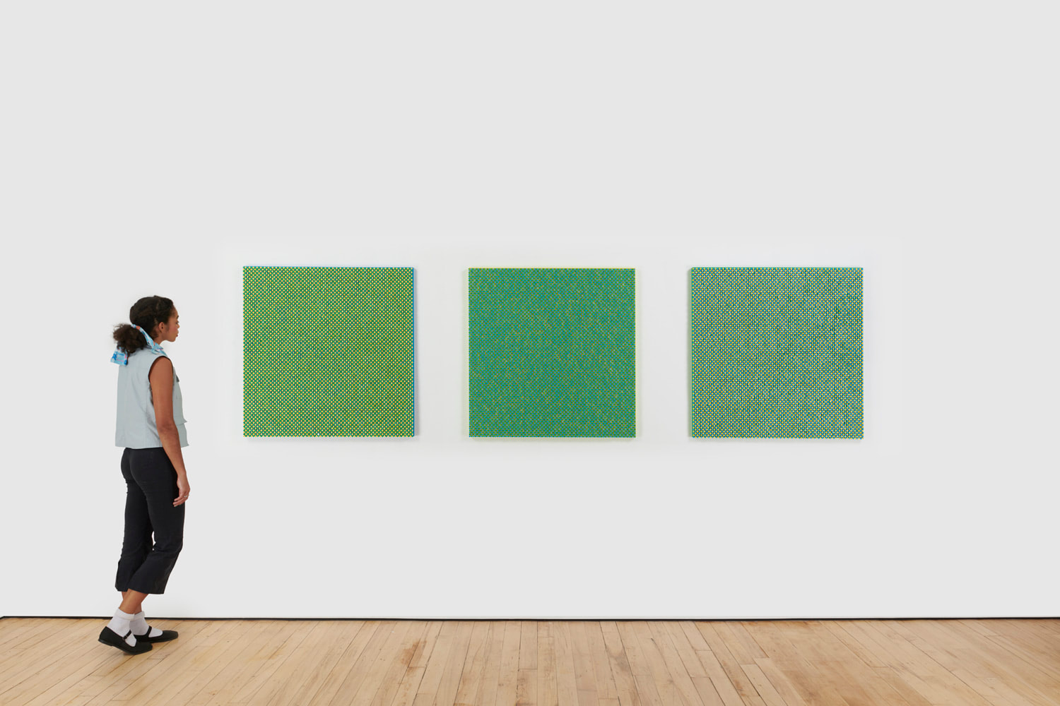 SPENCER FINCH, Optical Study (yellow/blue/green), 2022