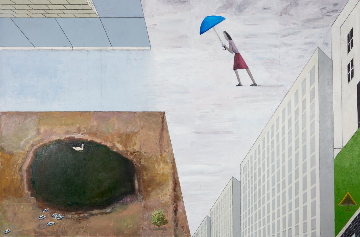 MERNET LARSEN, The Blue Umbrella, 2022