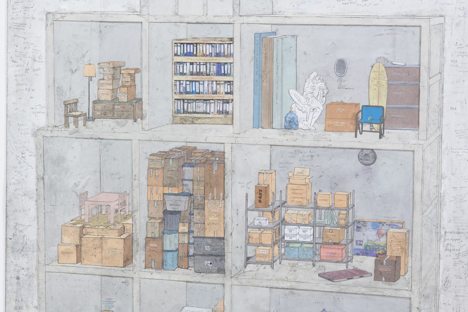 SIMON EVANS AND SARAH LANNAN, This American Dollhouse Storage, 2023