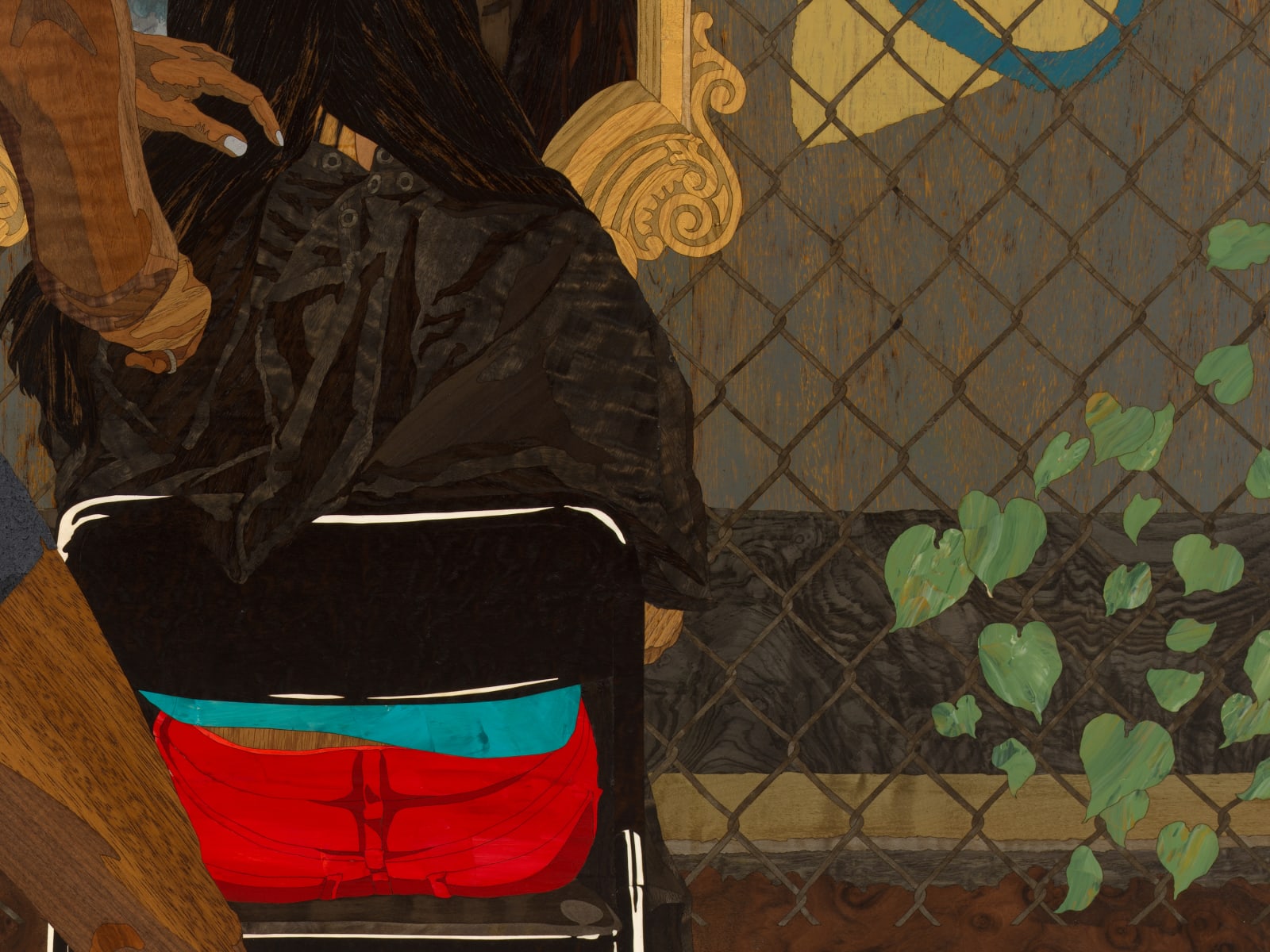 ALISON ELIZABETH TAYLOR, Anthony Cuts under the Wburg Bridge, Sunset, 2021