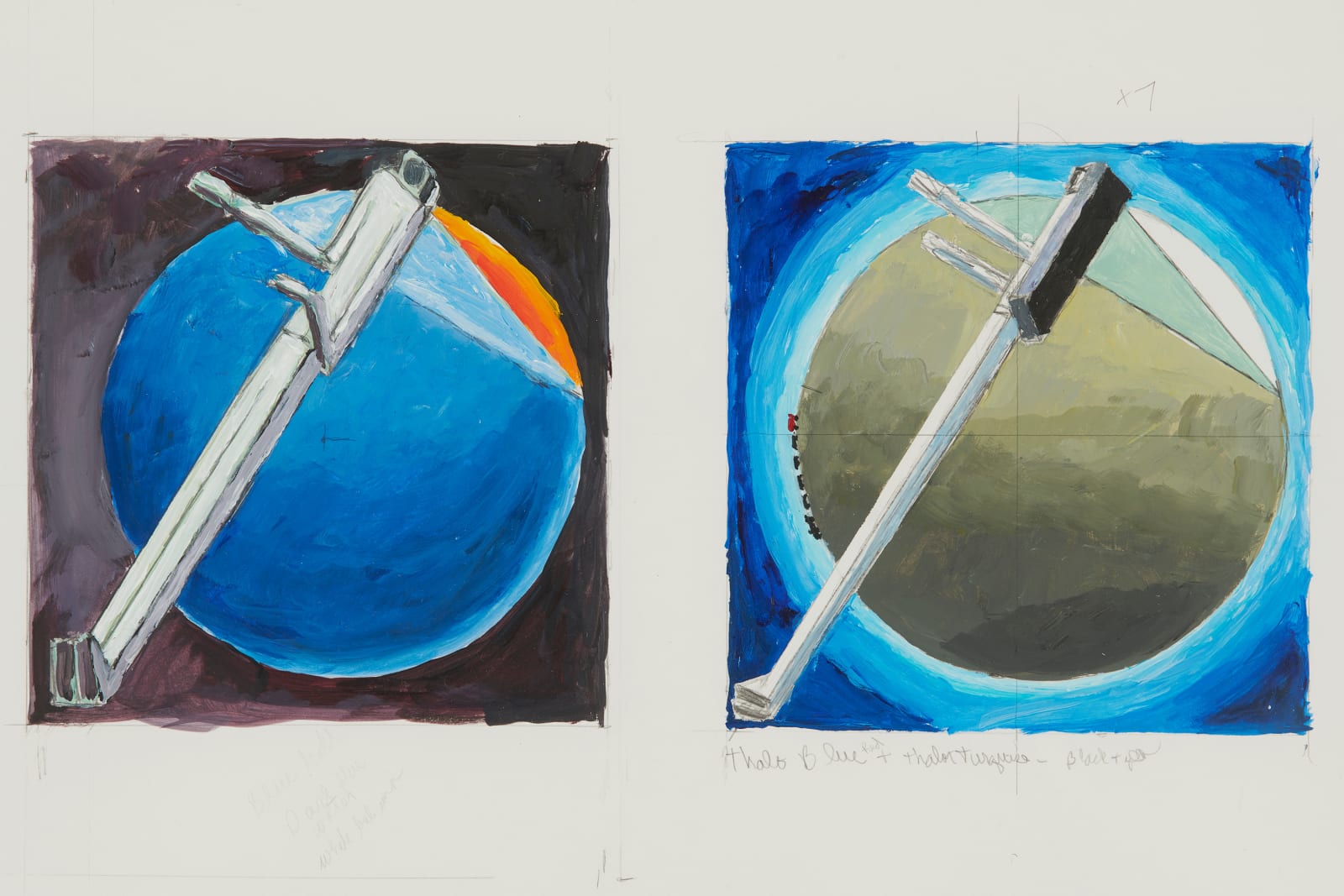 MERNET LARSEN, Studies for "Astronauts: Sunset" & "Astronaut: Sunrise", 2019