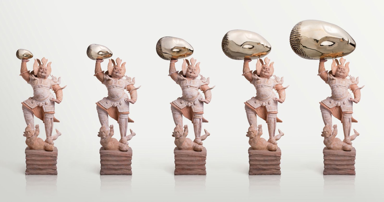 XU ZHEN®, Eternity-Painted Terracotta Statue of Heavenly Guardian, Sleeping Muse, 2016