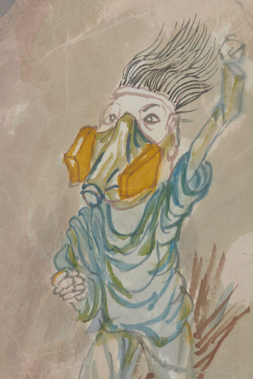 YUN-FEI JI, The hooded skeleton on a goat, 2021