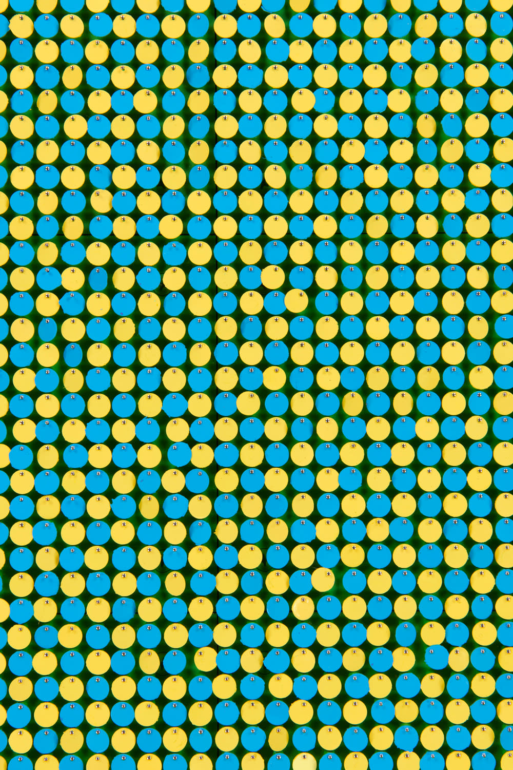 SPENCER FINCH, Optical Study (yellow/blue/green), 2022