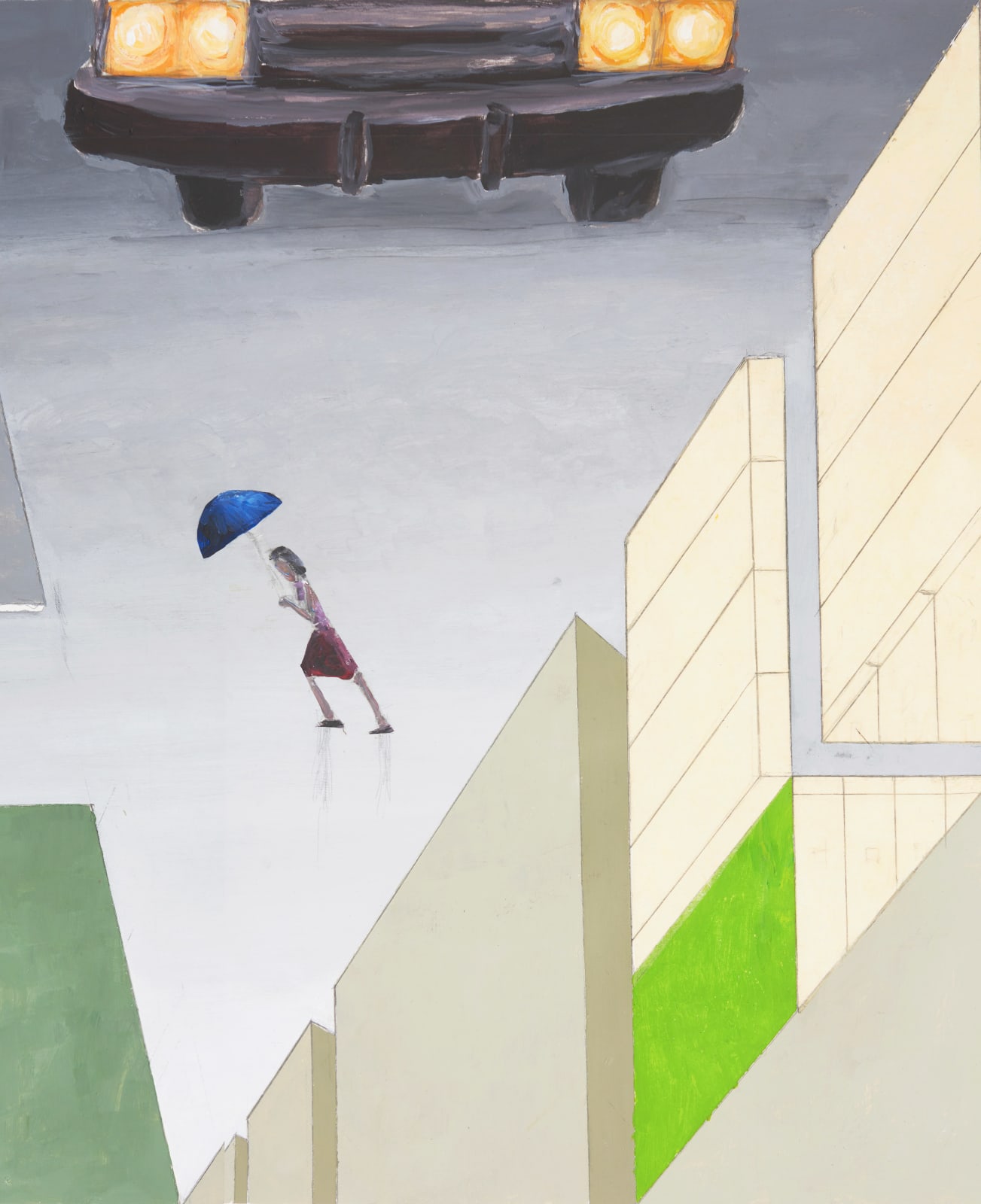 MERNET LARSEN, Car and umbrella: study, c. 2016