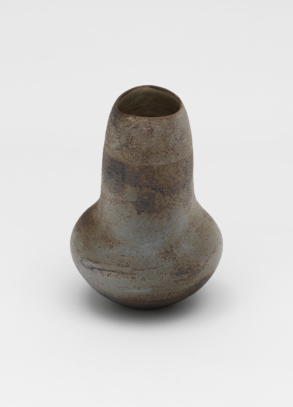 WAYNE NGAN, Silver Brown Sculptural Vase with Bulges, 2016